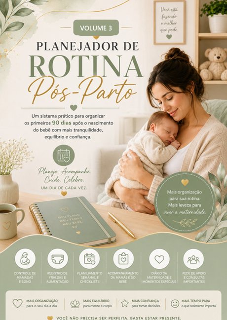 Capa do Planejador de Rotina Pós-Parto