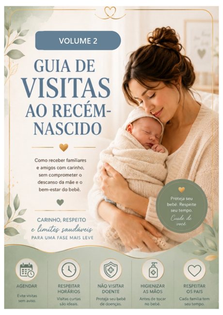 Capa do Guia de Visitas ao Recém-Nascido